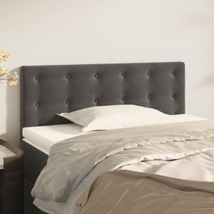 Cabecero de terciopelo gris oscuro 80x5x78/88 cm eso2988