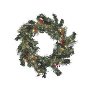 Corona de navidad LED tenala 60 cm verde