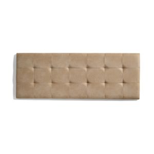 Cabecero de cama 90 capitone cuadros   112x57x5cm camel claro