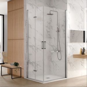 Mampara angular nardi anclage puerta plegable 70 cm derecha