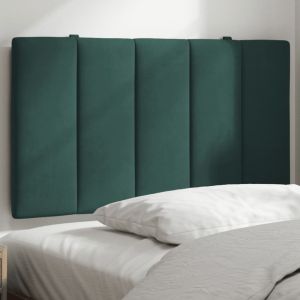 Cabecero de cama acolchado terciopelo verde oscuro 90 cm eso1731