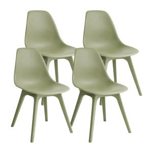 Pack 4 Sillas de Comedor Nórdicas Aroa Verde 7house