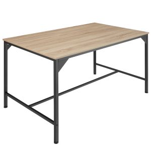 Mesa de comedor 120x75x75cm mdf madera industrial clara