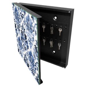 Armario para llaves 30x30x5 adornos azules, apertura izquierda tulup
