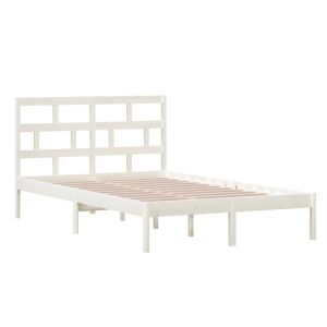 vidaXL estructura de cama madera maciza de pino blanco 120x200 cm