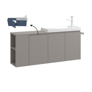 Mueble para lavabo <<ferla 110>> - 110 x 22 x 45 cm - matte mink