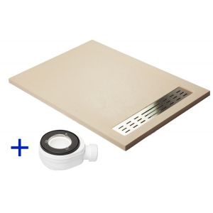 Plato de ducha premium crema ral 9001  80x150