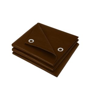 6x10m. | marrón | toldo reforzado impermeable | lona multi - jardin202