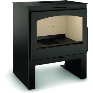 Tj - estufa de leña modelo mila mueble de 7,2 kw