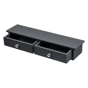 Estantería de pared con 2 cajones geeste mdf 60x15x10 cm gris oscuro