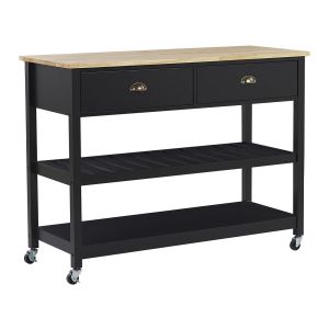 Carrito de cocina navarino madera negro