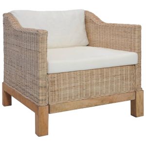 Sillón con cojines ratán natural qweo4992