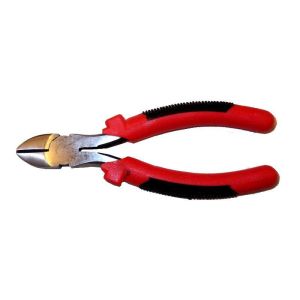 Lams alicate de corte diagonal 6,5" con mango negro y rojo c0014