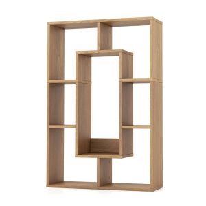 Librería geométrica con 7 cubos para almacenaje y exposición