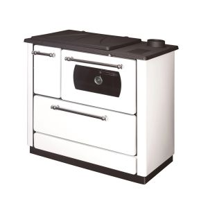 Cocina de leña con horno dana sannover 9 kw blanca