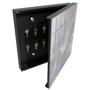 Armario para llaves 30x30x5 elegancia gris, apertura derecha tulup