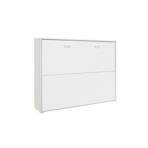 Venprodin - cama abatible horizontal de matrimonio 135x190 color blanco