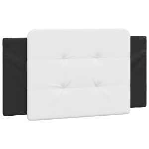 vidaXL cabecero de cama acolchado cuero sintético blanco negro 100 cm