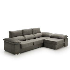 Sofa chaise longue reversible  anna gris oscuro