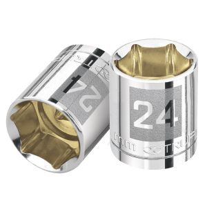 Llave vaso hexagonal, cuadro 1/2" - 24 mm
