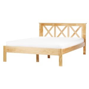 Cama madera de pino tannay 140 x 200 cm marrón claro