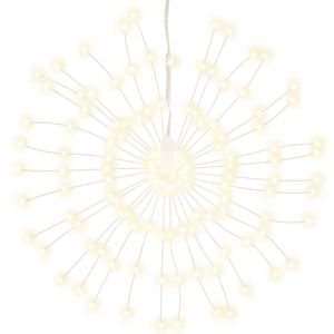 vidaXL luces de navidad de estrellas 2 uds 140 LED blanco cálido 17 cm
