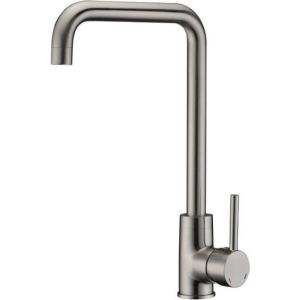Rousseau grifo mezclador de cocina kiloo - sin ducha - acero inoxidable gri