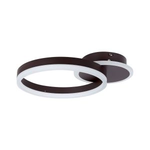 Lámpara LED de techo glyde metal marrón oscuro