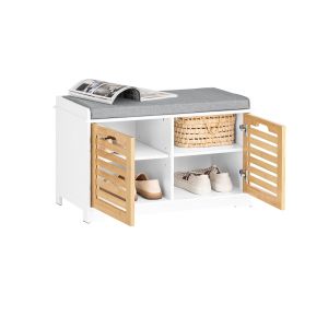 Banco zapatero con 2 puertas fsr23-ii-wn sobuy es