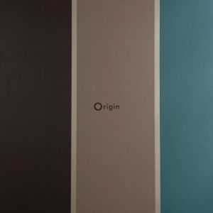 Origin papel pintado rayas azul petroleo y marrón 52 cm x 10.05 m
