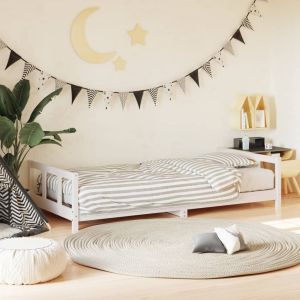 Cama 90x190 cm para niños madera de pino blanco