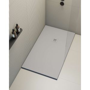 Plato de ducha poaLGi - 70x130 cm - humo - extraplano, antideslizante