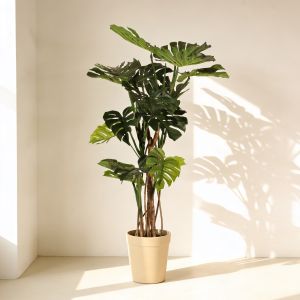 Planta artificial monstera 160cm marrón y verde - naturing monde