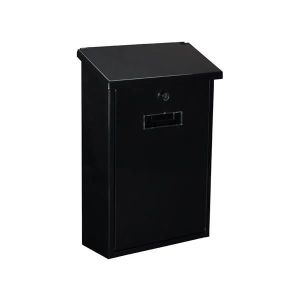 Buzón - rio - negro - plástico - de pared - 2 llaves incluidas