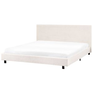 Cama bouclé albi 180 x 200 cm blanco crema