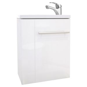 Ondee - lavamanos compacto sam - 40cm - blanco - lacado - entregado en kit