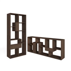 Librería estantería, 162x67x31cm, roble oscuro