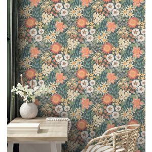 Papel pintado gaulan   jardín de flores  azul tropical estilo 5.23m²