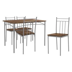 Conjunto de comedor de 5 piezas grupo de mesa y 4 sillas de madera vintage