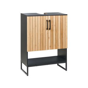 Mueble de baño miscanti madera de bambú 60 cm marrón claro