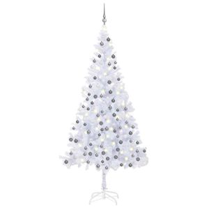 vidaXL árbol de navidad artificial con luces y bolas 910 ramas 210 cm