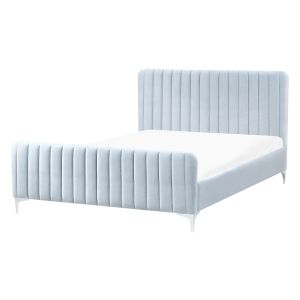 Cama terciopelo lunan 140 x 200 cm azul claro