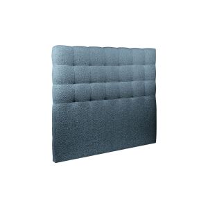 Cabecero acolchado de 135 cm - tejido rizado azul - azul