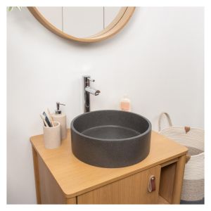 Lavabo de encimera redondo 36x36cm sandy