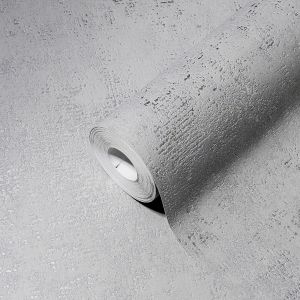 A.s. Création papel pintado con texture gris y plata - 53 cm x 10.05 m