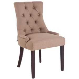 Silla comedor elegante - tela taupe - 55 cm