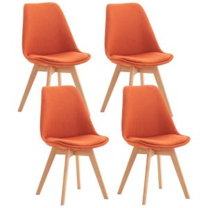 Sillas comedor vintage - lote 4 - naranja - madera
