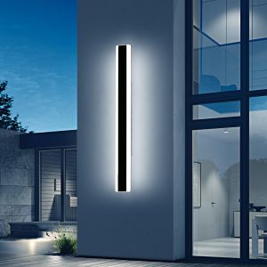 Aplique de pared exterior impermeable 19 w 6000 k negro