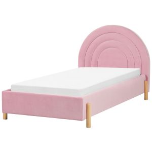 Cama infantil terciopelo anet 90 x 200 cm rosa