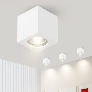Nettlife foco de superficie blanco gu10 foco de superficie cuadrado 40w